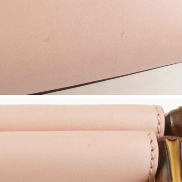 GUCCI Pink Leather Bamboo Bag - Picture 9 of 10